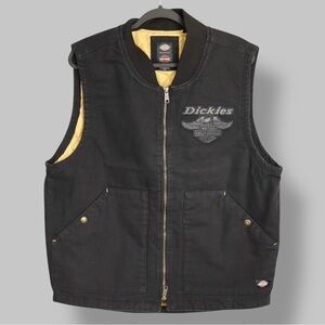 Dickies x Harley-Davidson Quilted Canvas Vest NWT Black Men’s